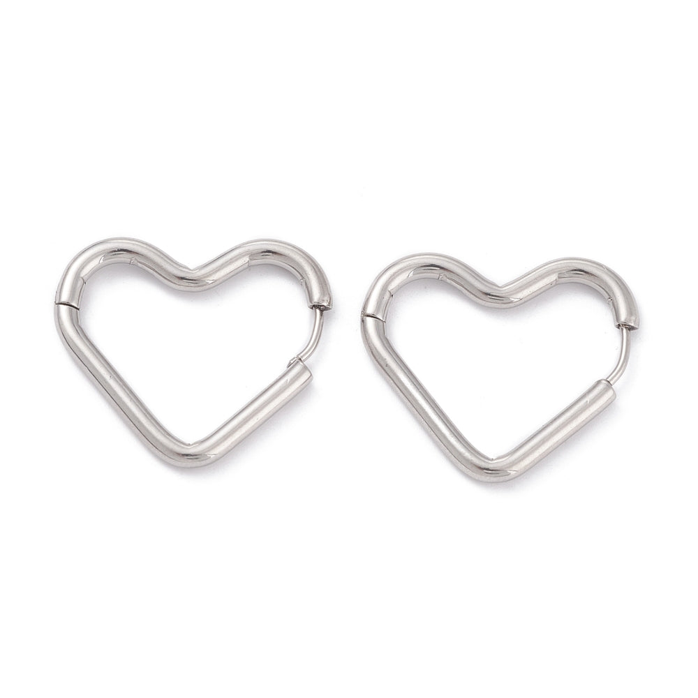 Heart Hoops Silver