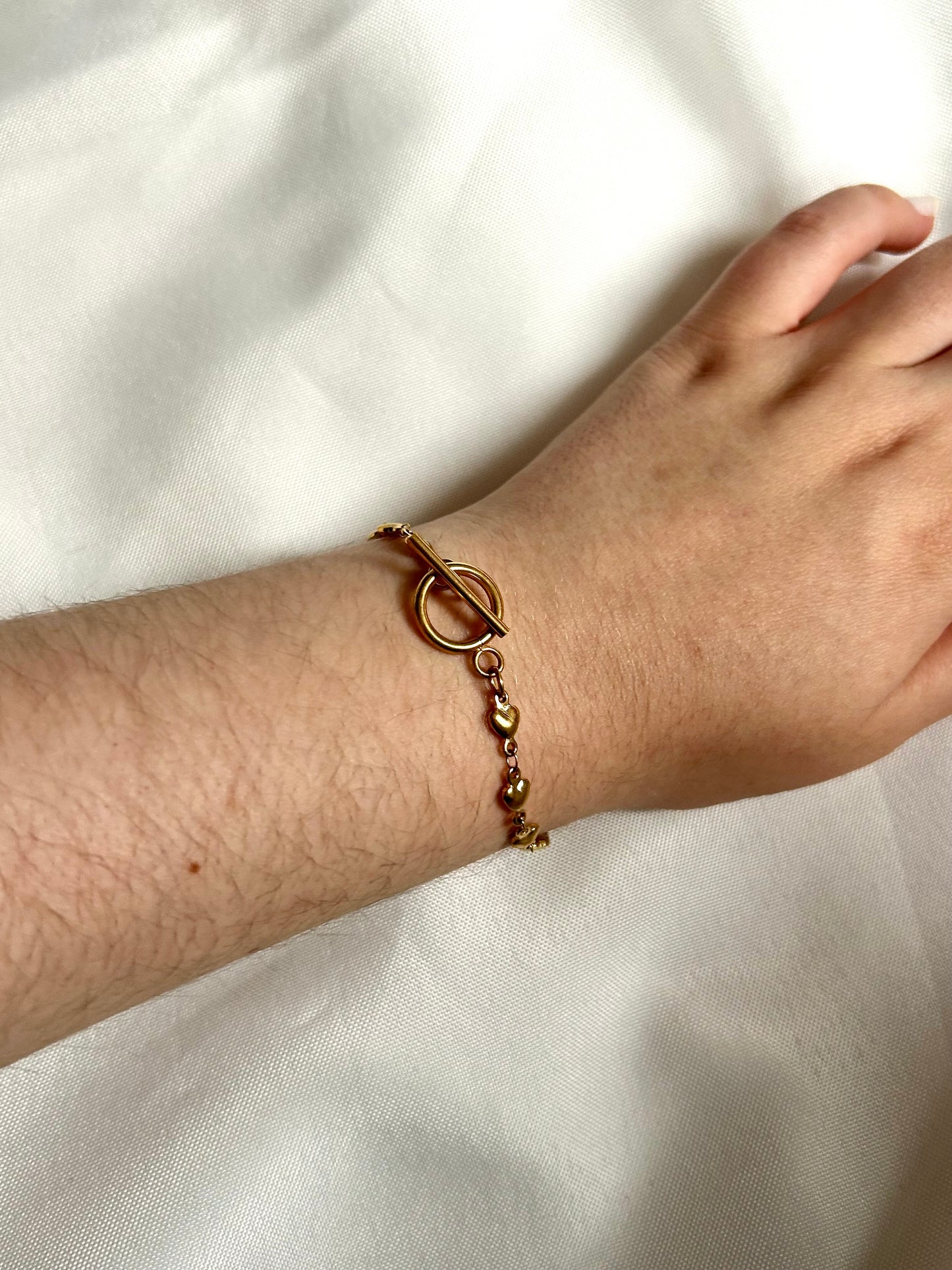 stainless steel heart bracelet