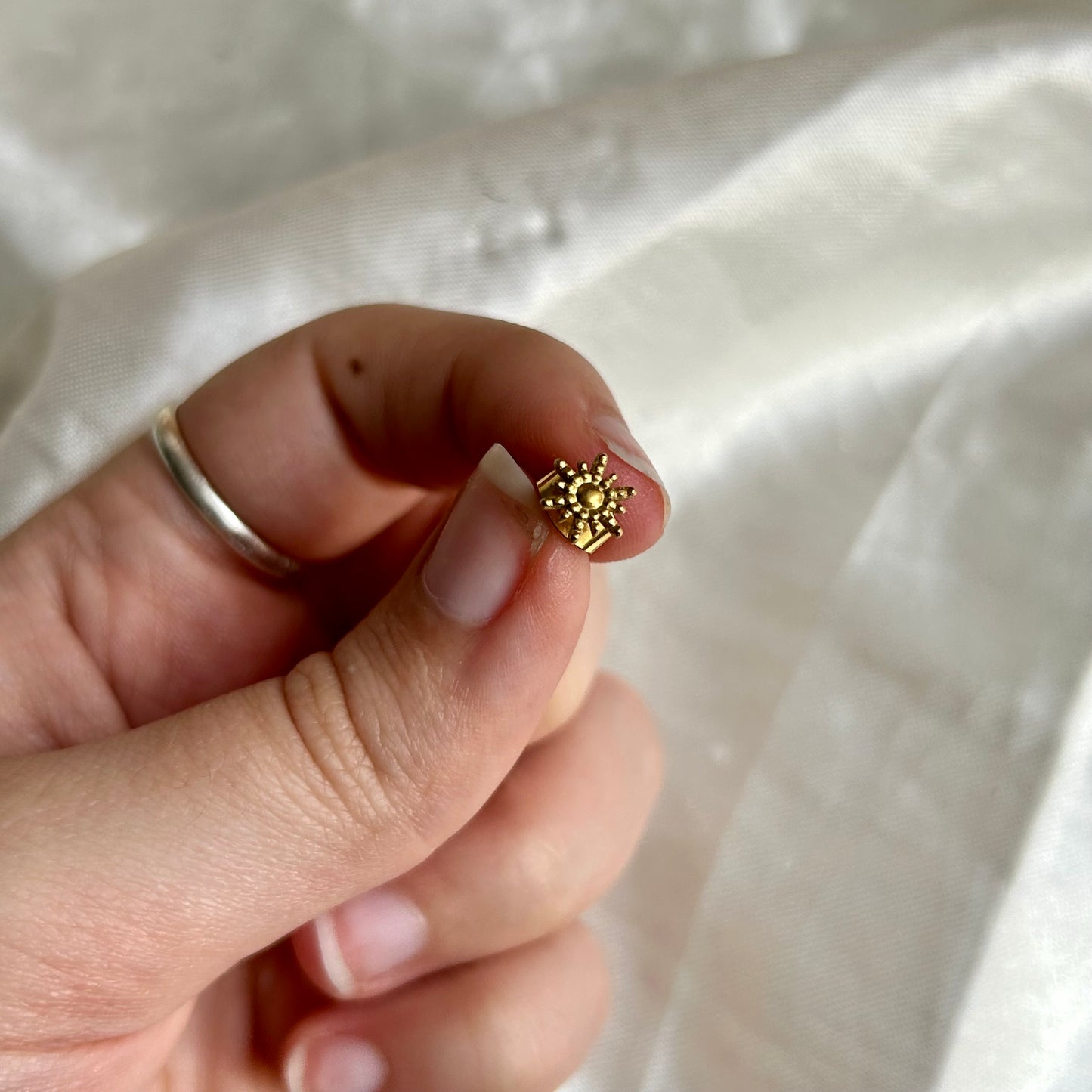 tiny sun stud