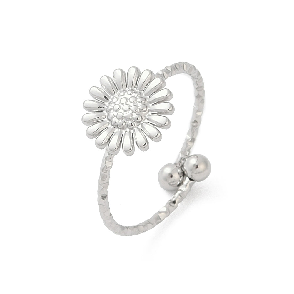 Sunflower Ring Silver