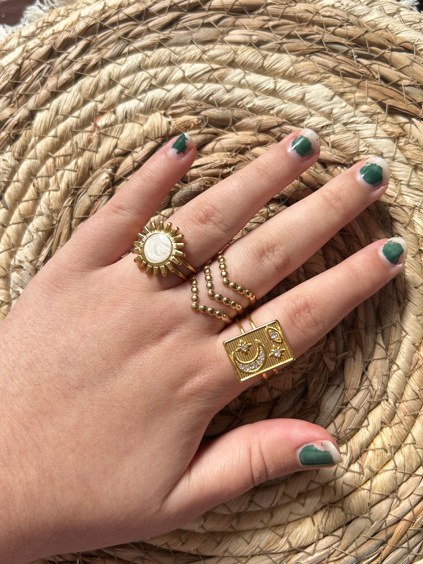 gold ring stack inspo