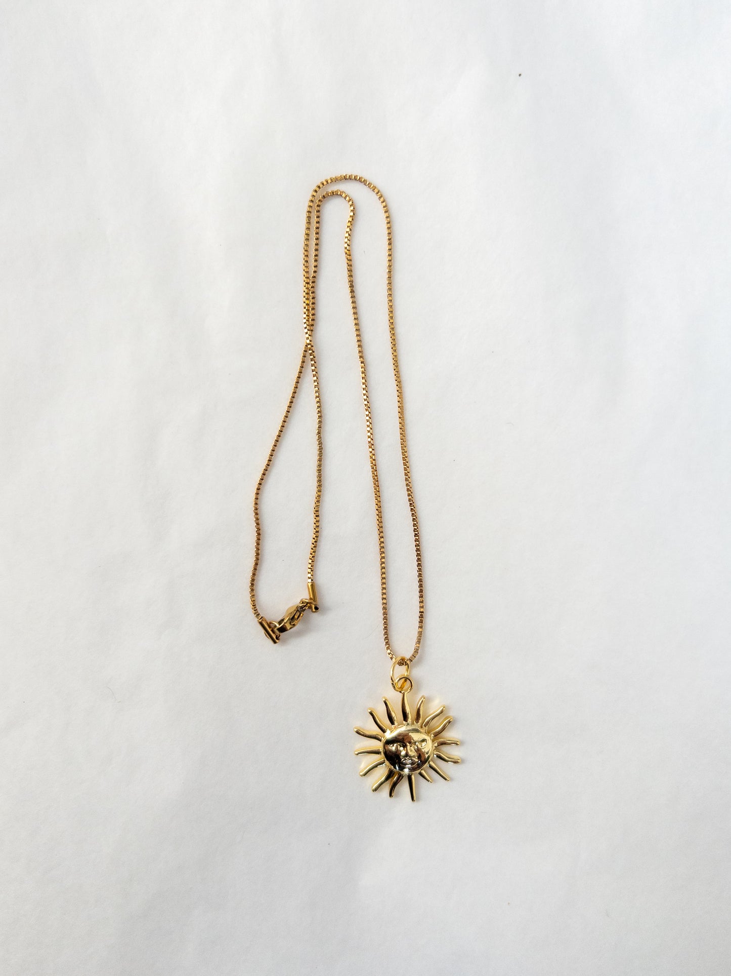gold sun necklace
