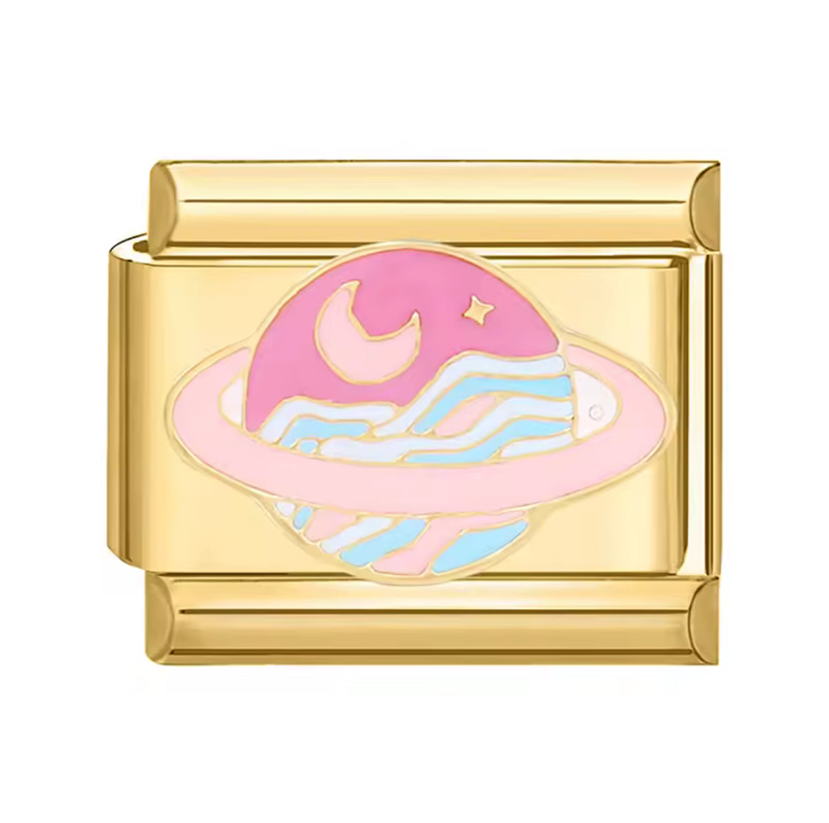 Pink Planet Italian Charm