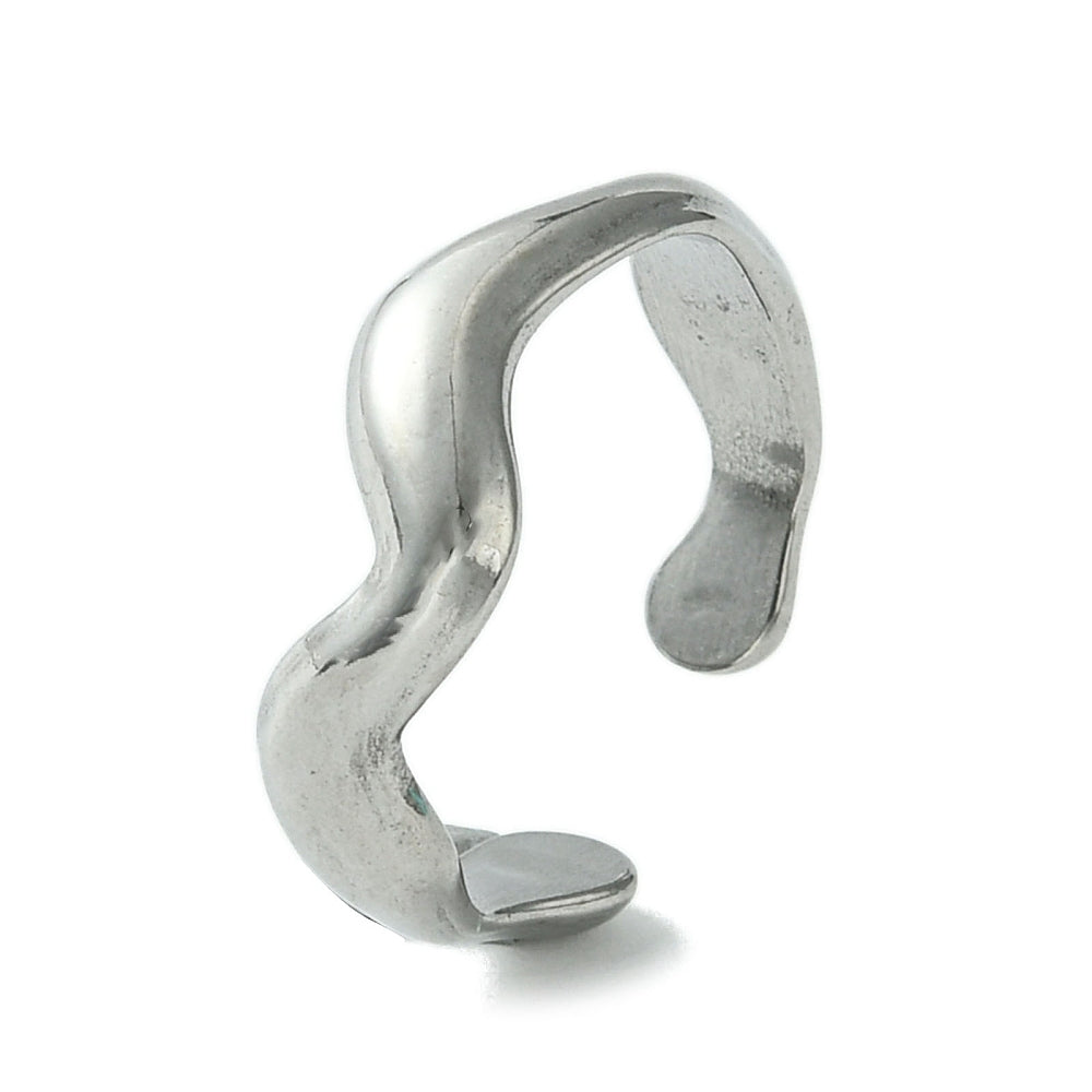 abstract silver ring
