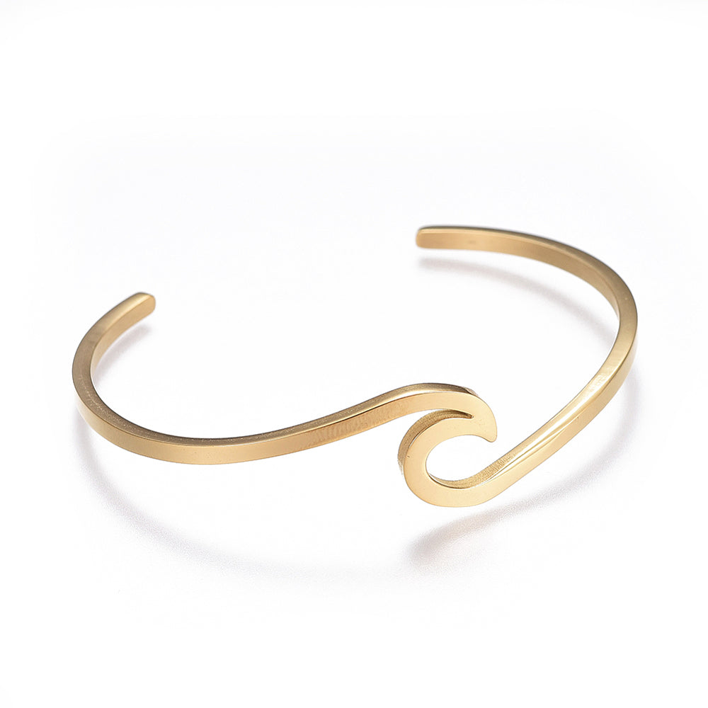 Wave Bangle Gold