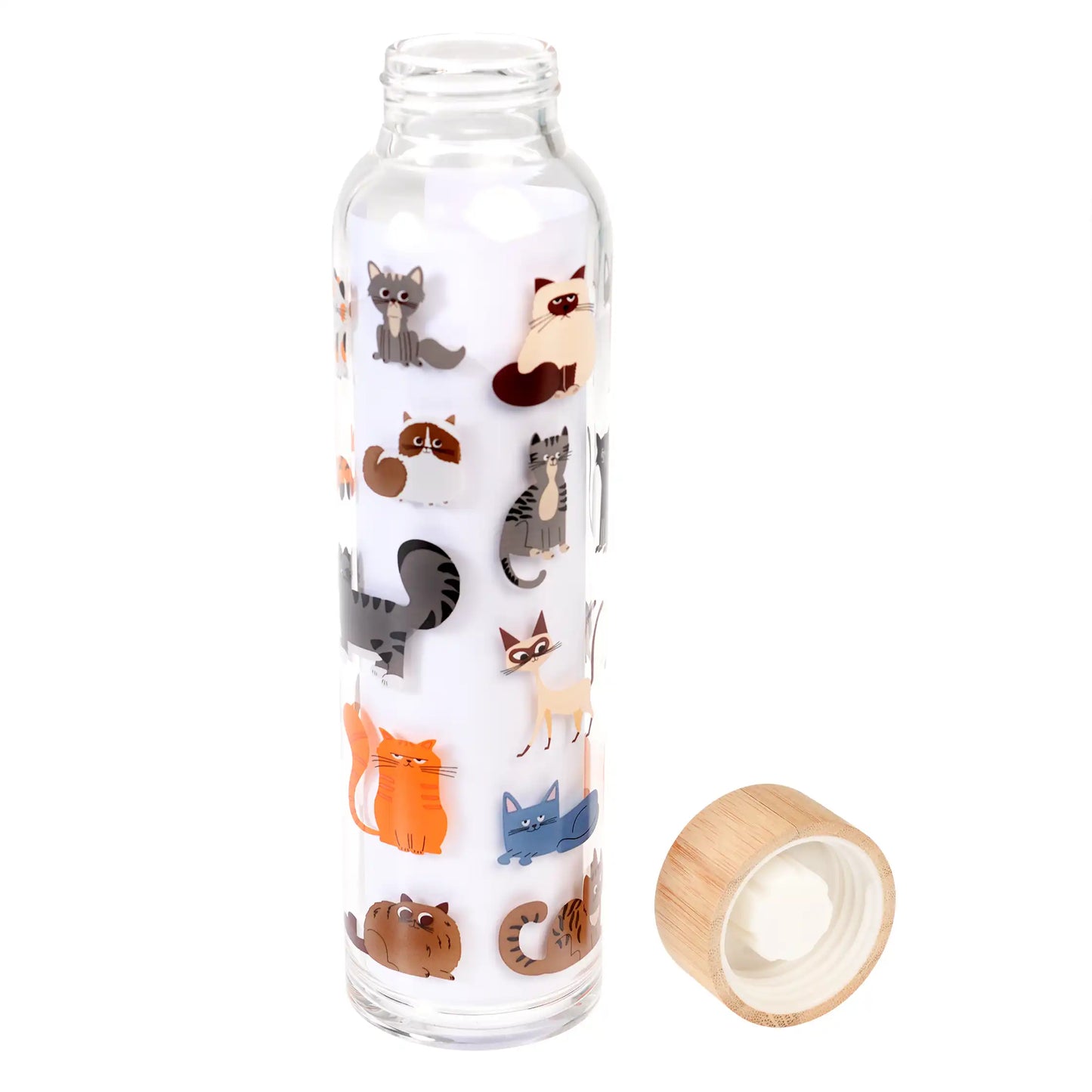 Glazen Waterflesjes Katten