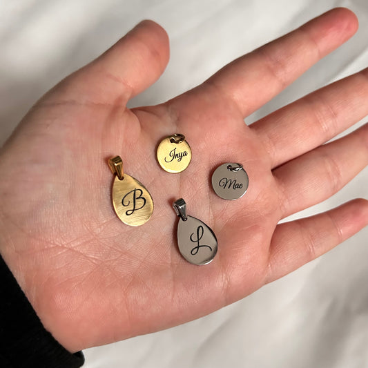 personalized engraved pendant
