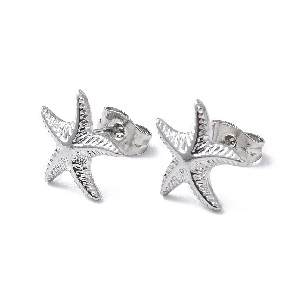 silver seastar studs