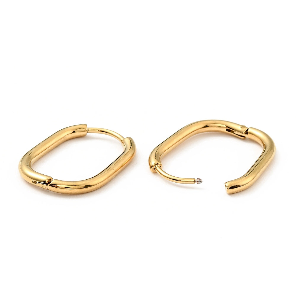 Rectangle Hoops Gold