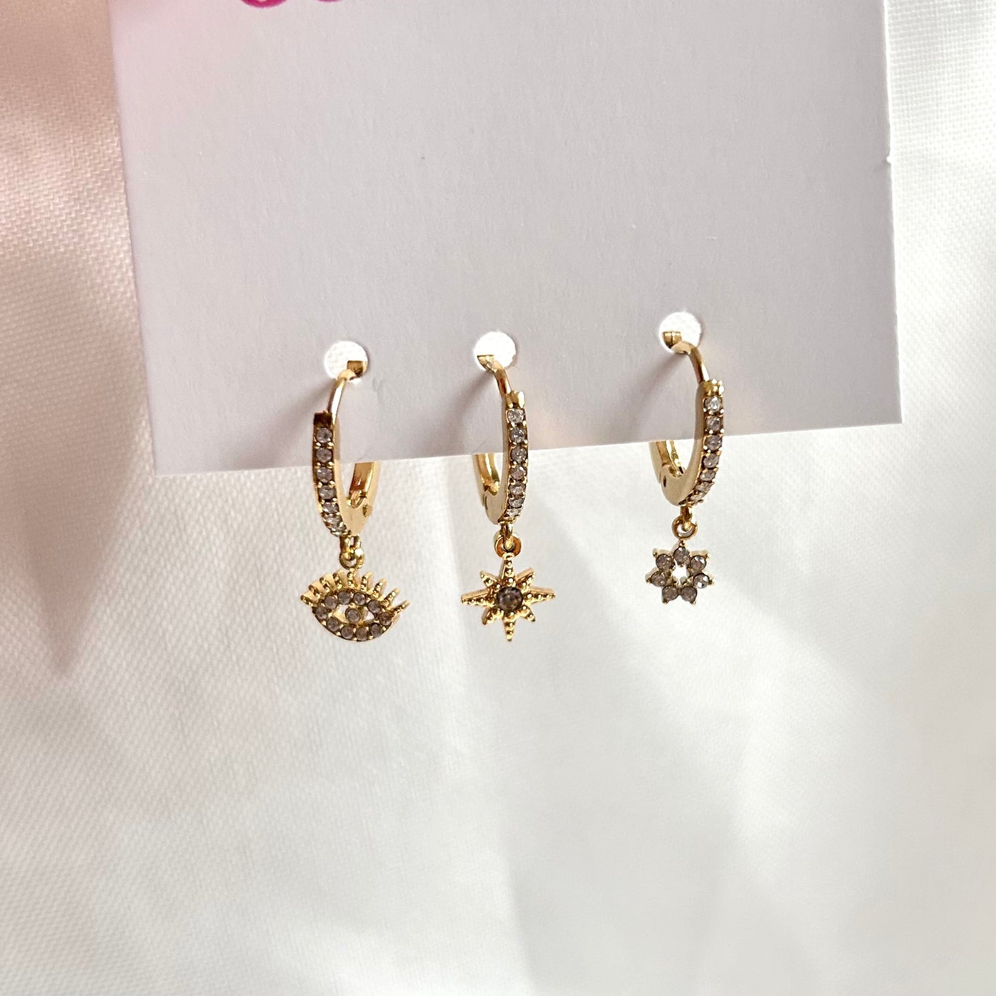 sparkly earring set