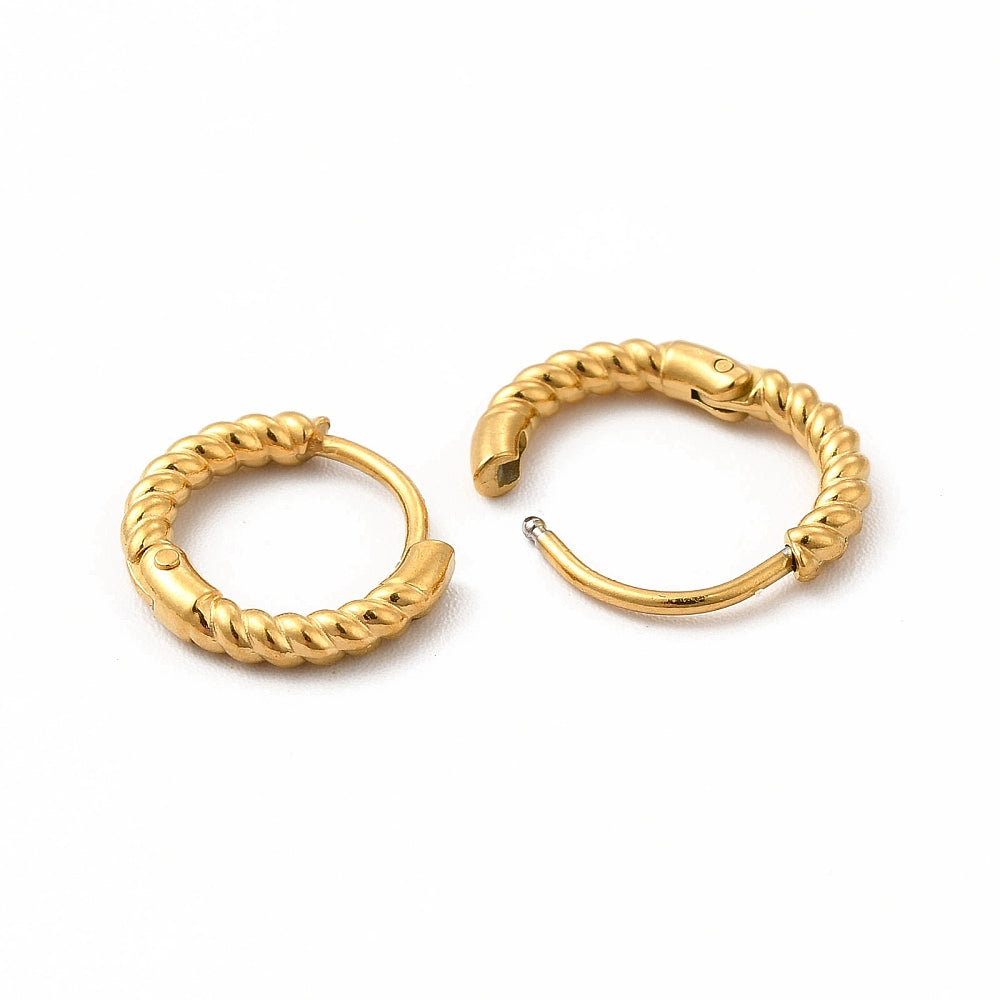 Mini Twisted Hoops Gold