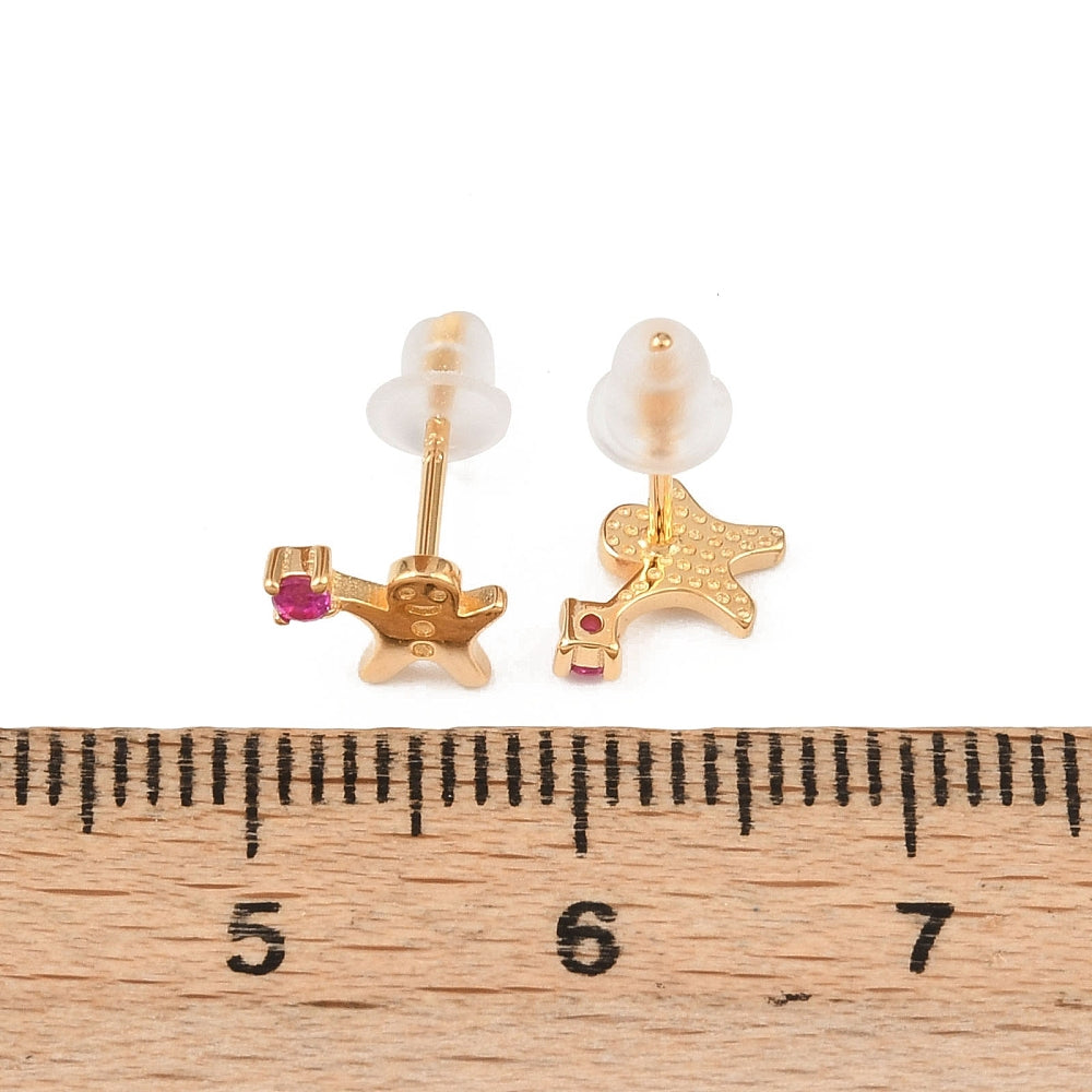 Tiny Gingerbreadman Studs