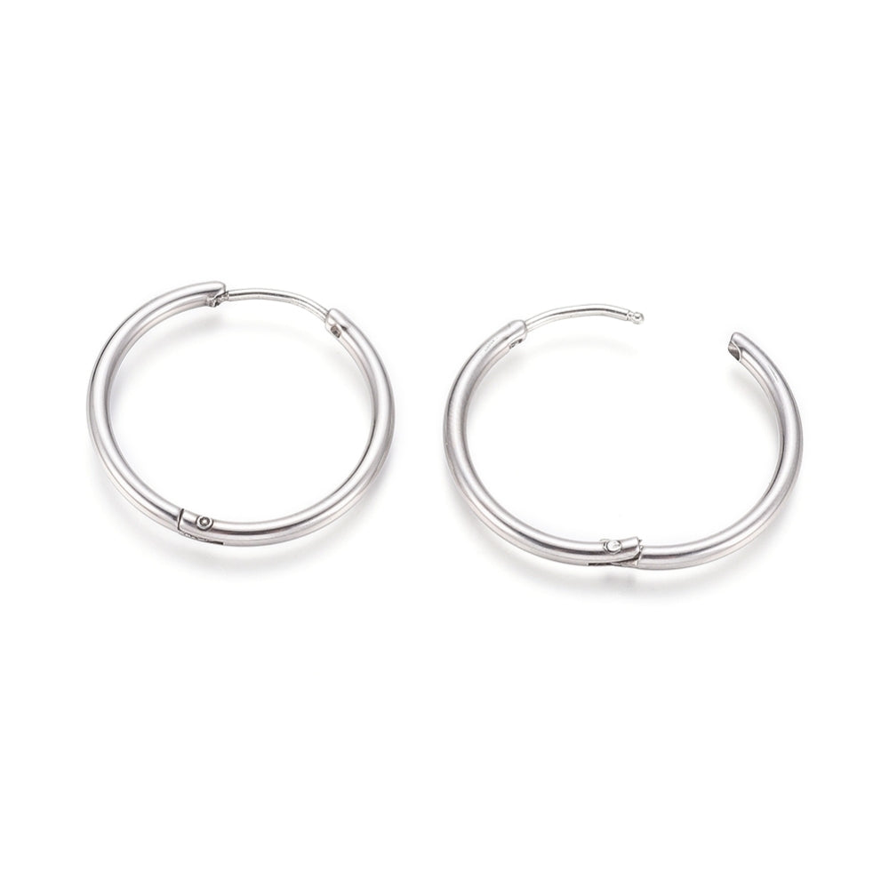 Hoops Silver 25mm
