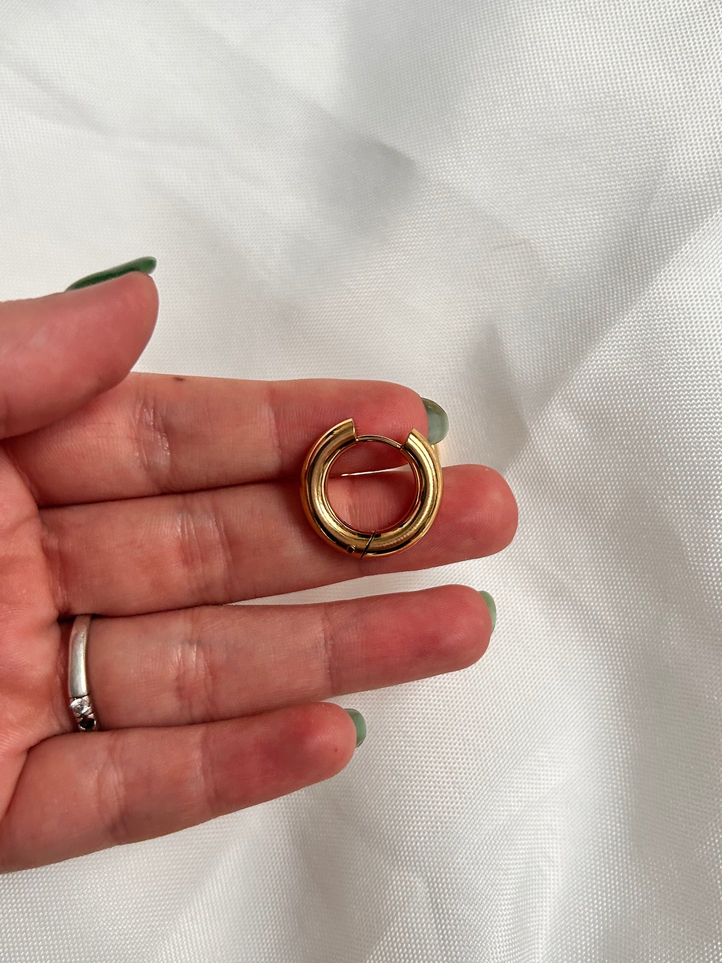 gold stainless steel hoops