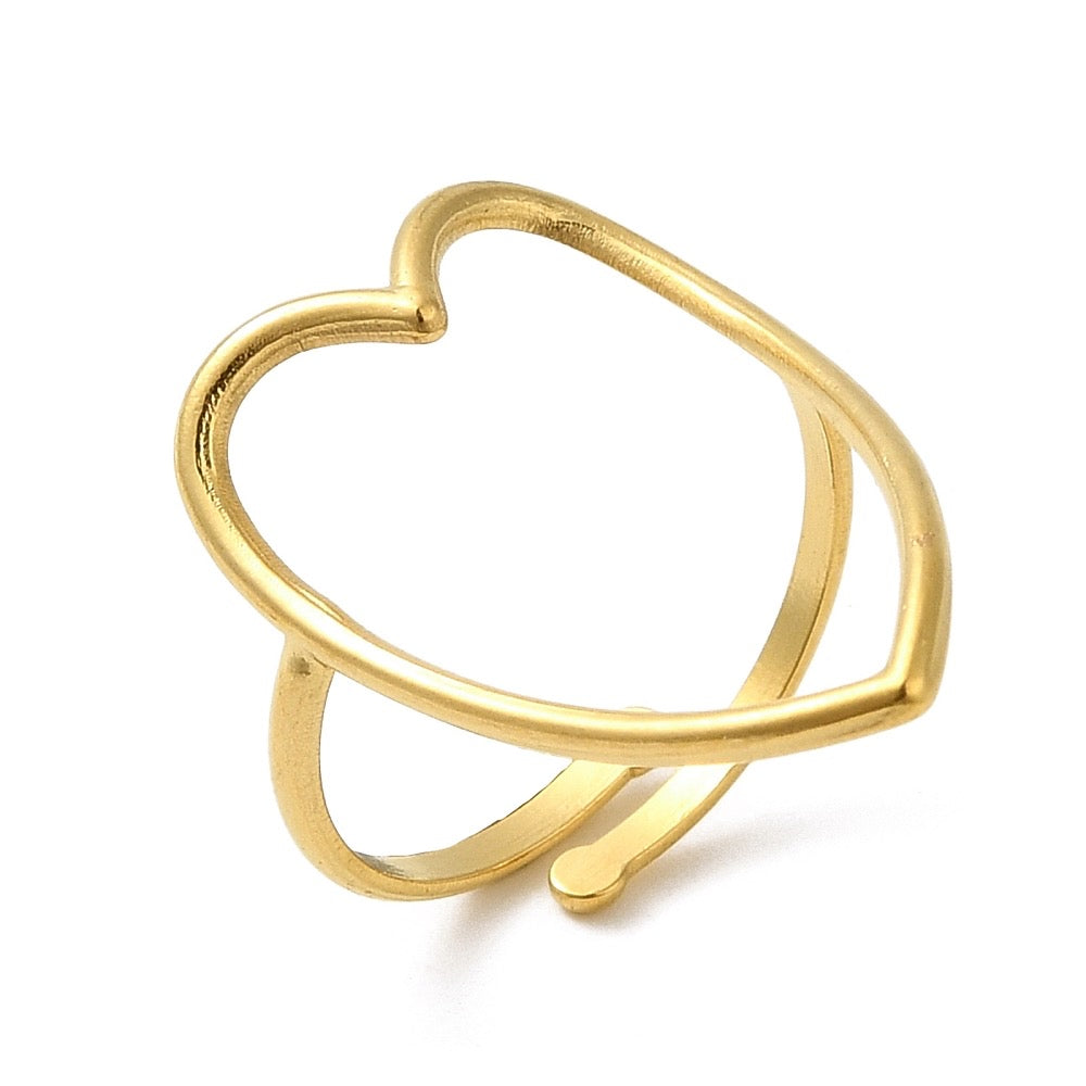 statement heart ring