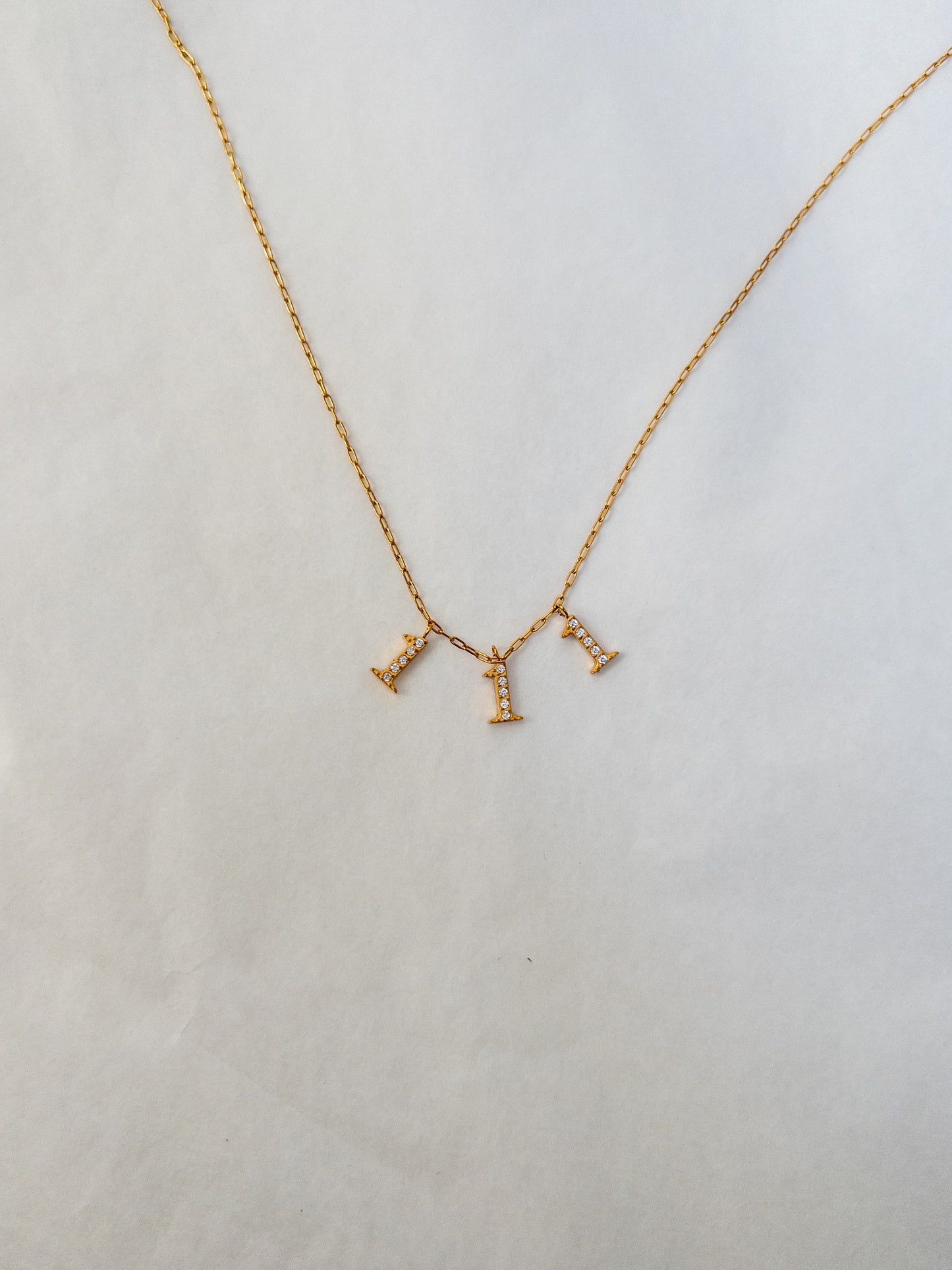 dainty angel number necklace