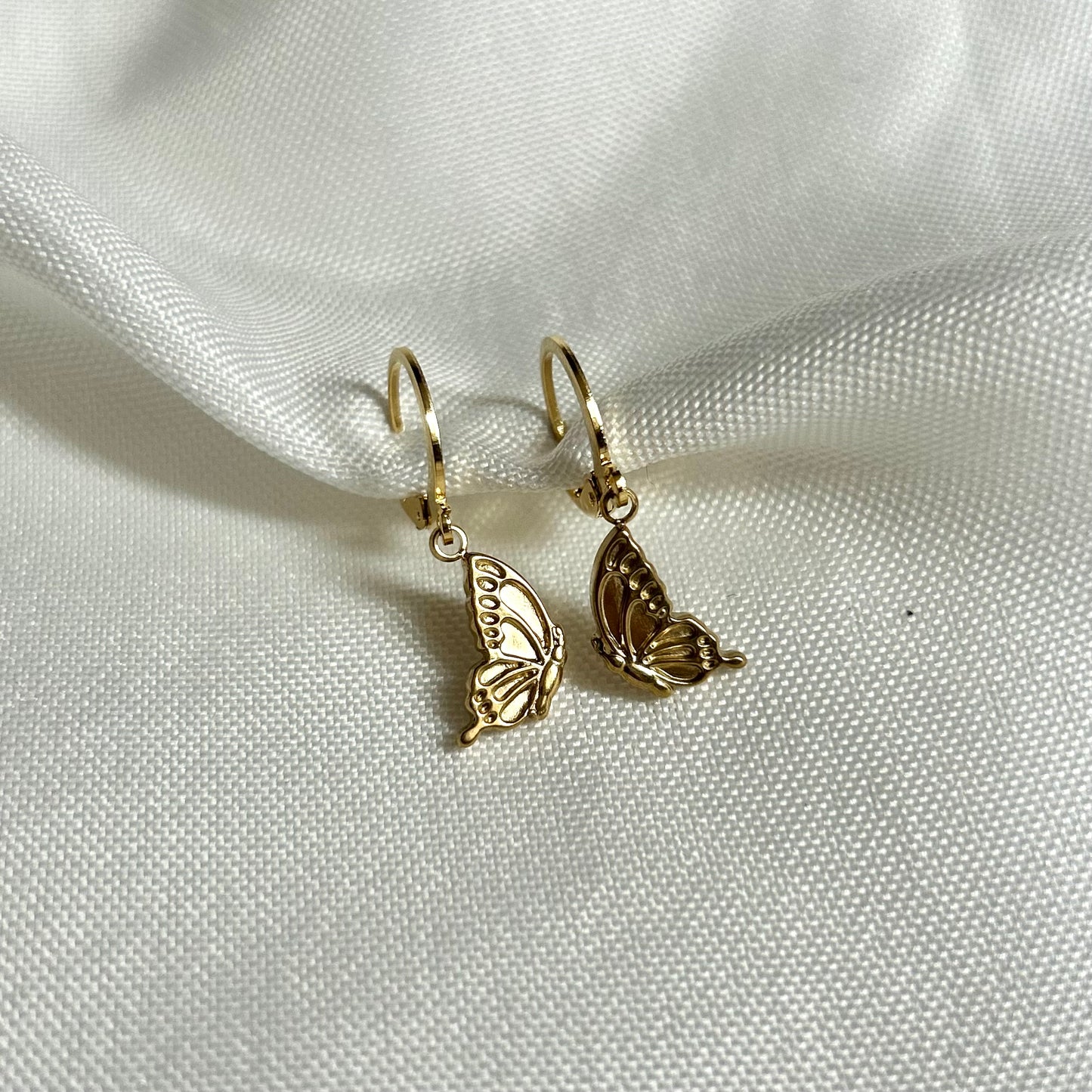 gold butterfly earrings