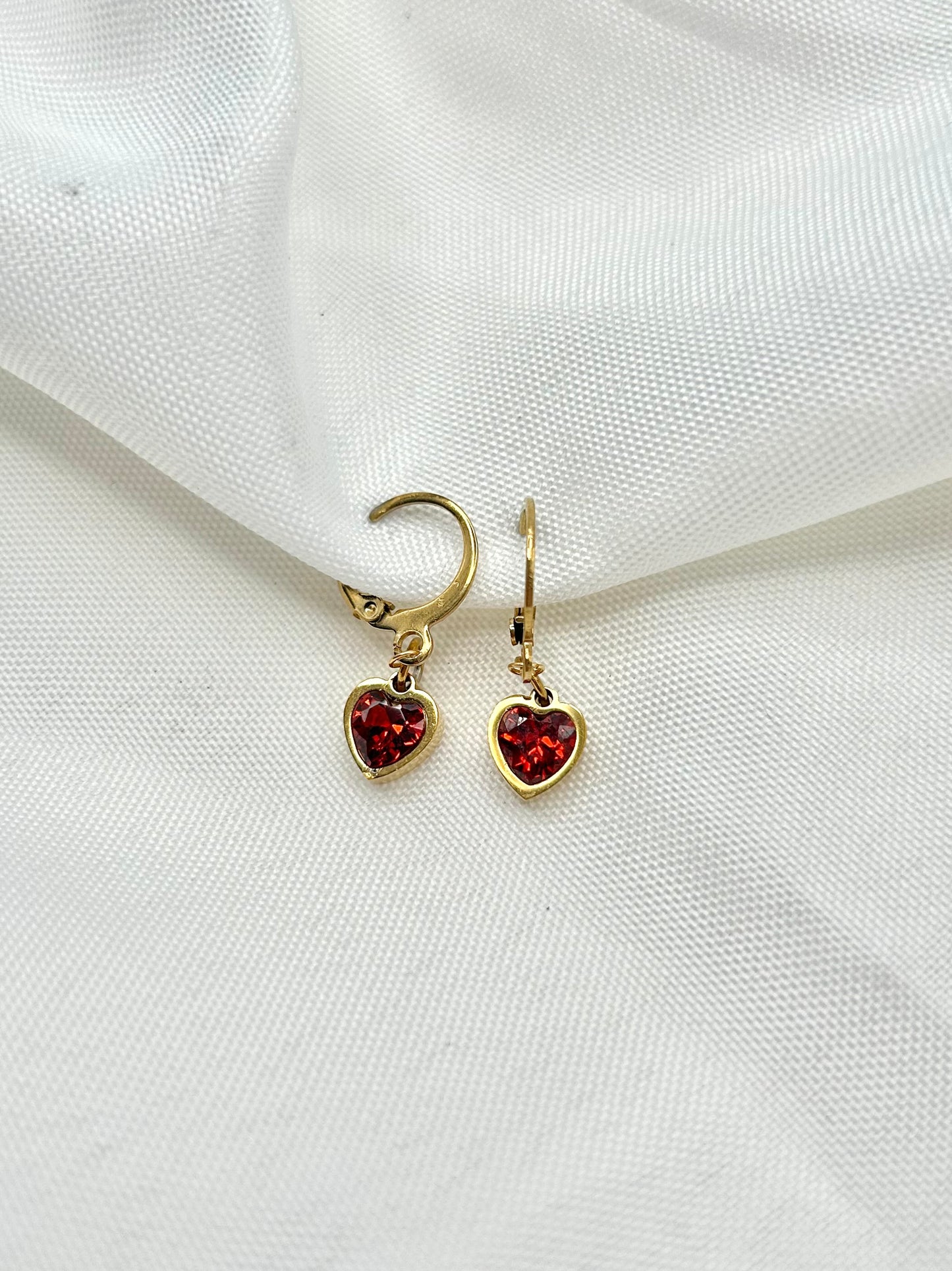 Red Heart Earings