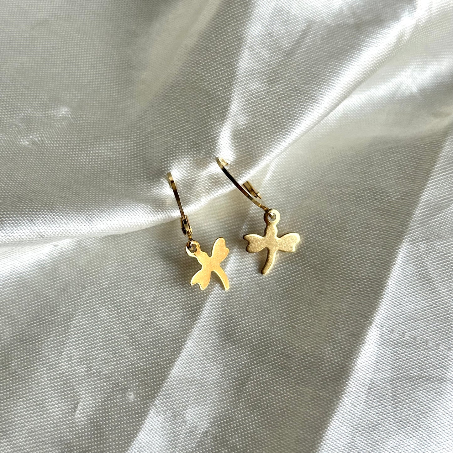 gold libelle earrings