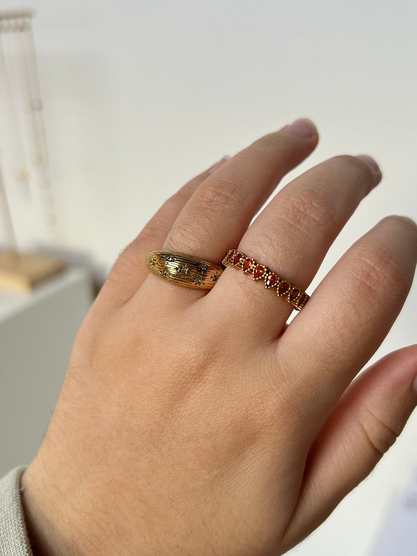 Clear Tiny Stars Ring