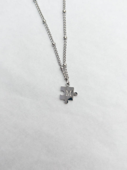 initial puzzle piece necklace
