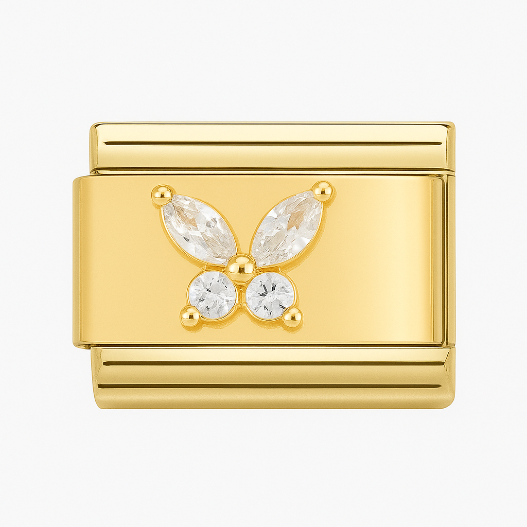 Crystal Butterfly Charm