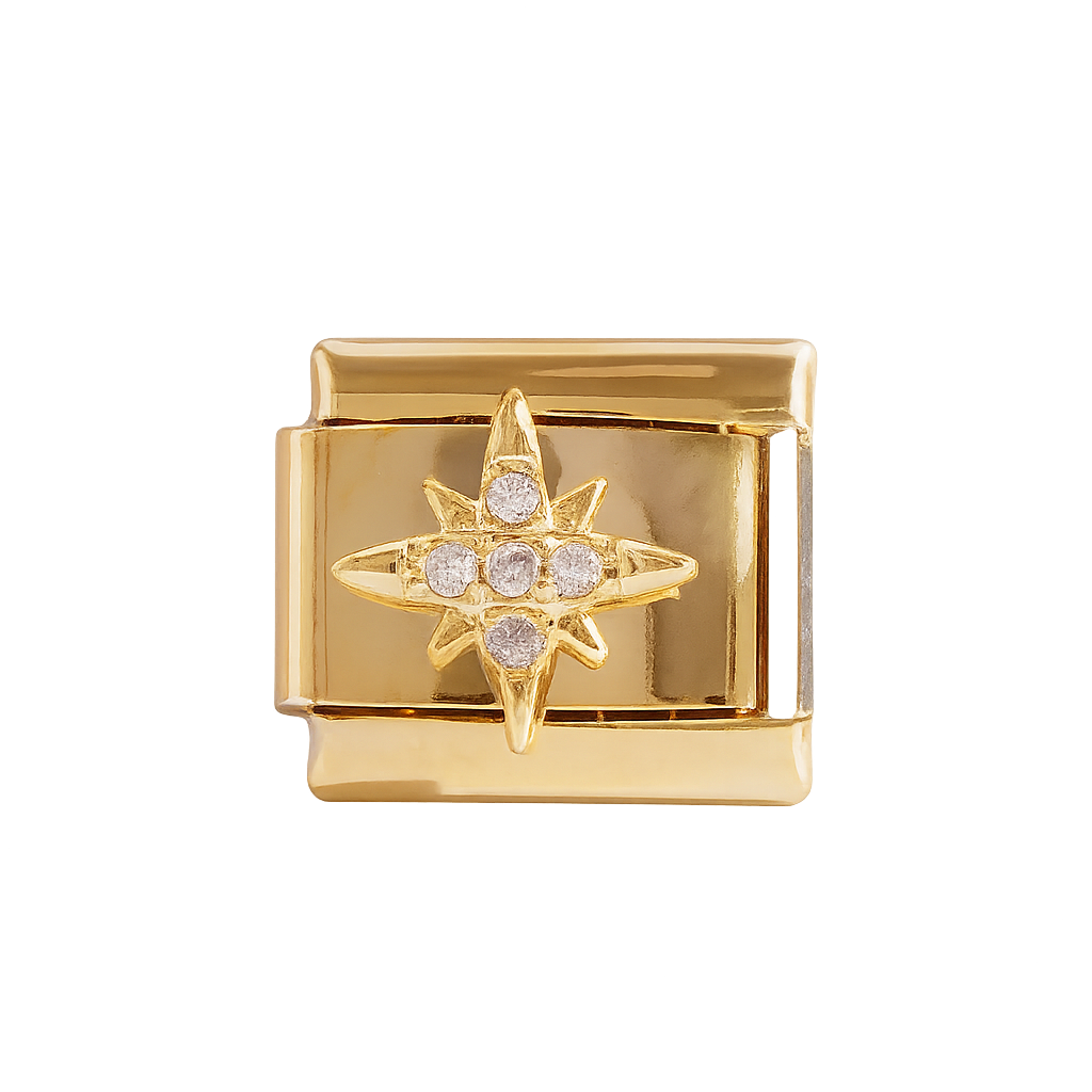 Crystal Star Italian Charm