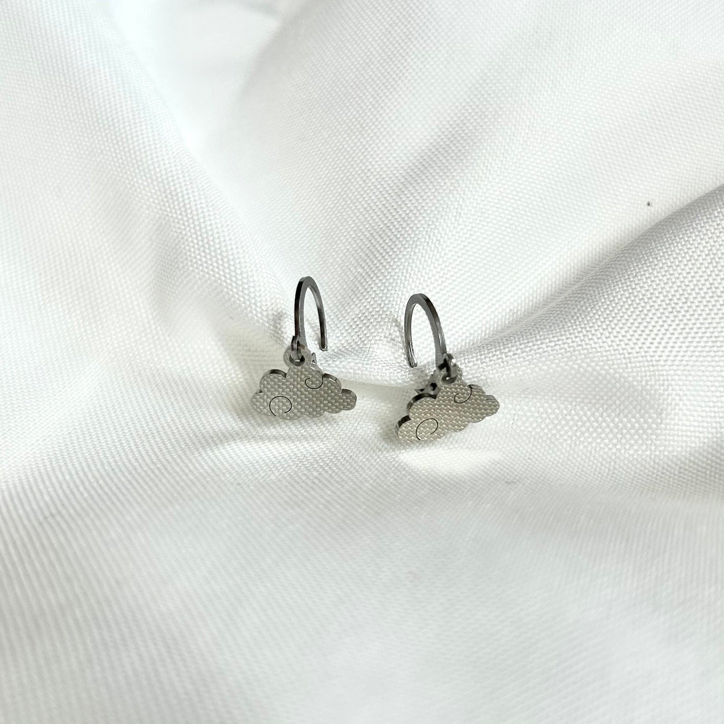 silver cloud earrings