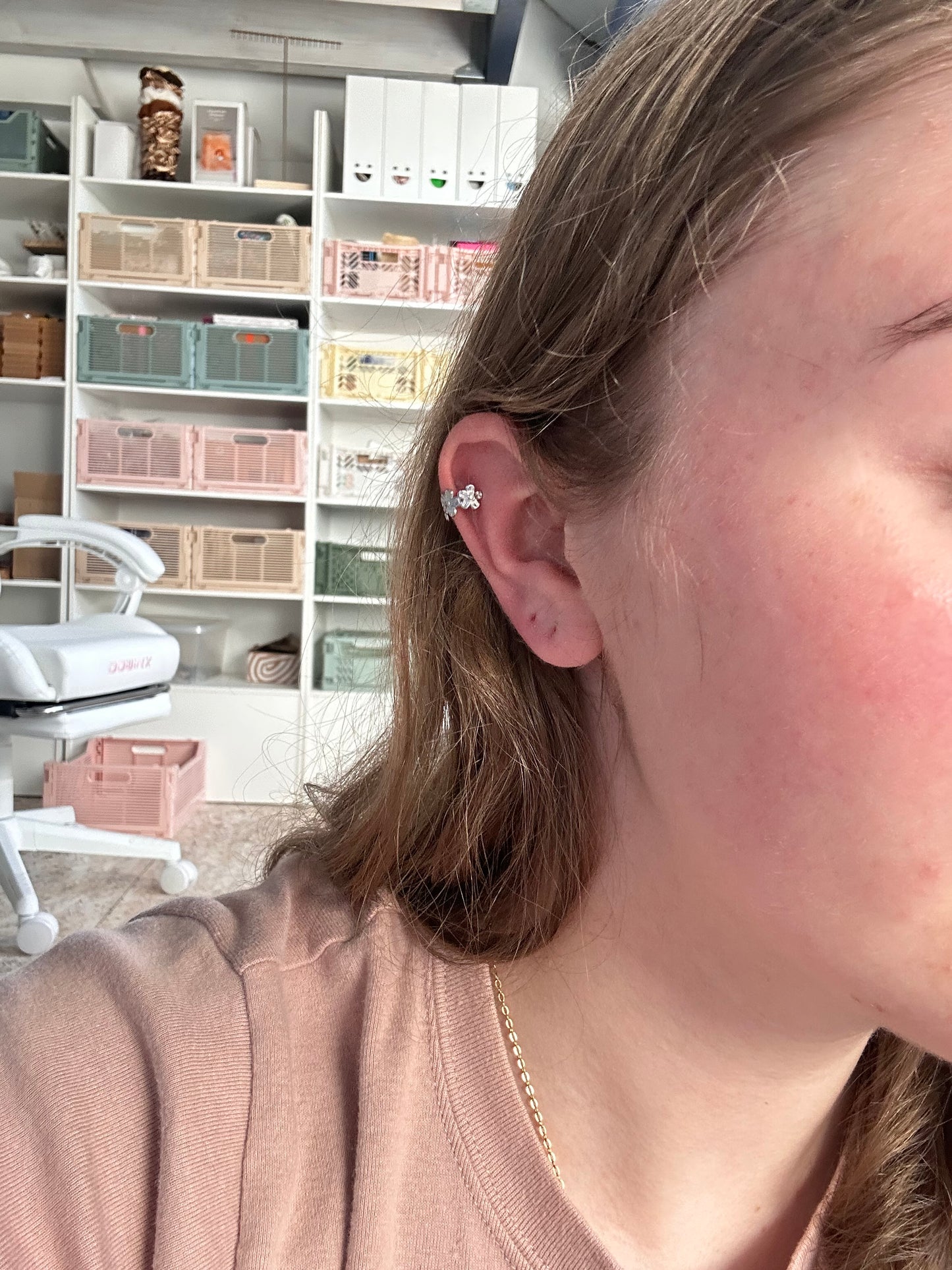 Flower Earcuff Silver