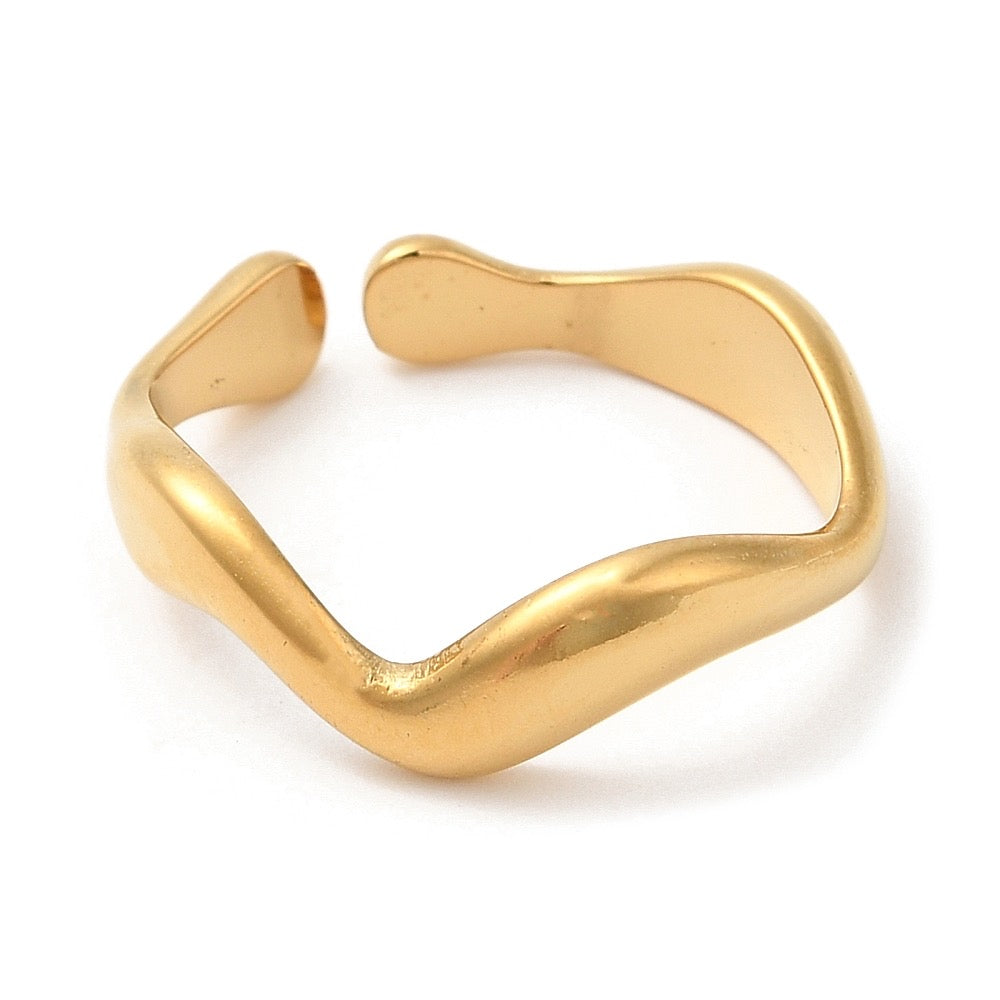 abstract gold ring