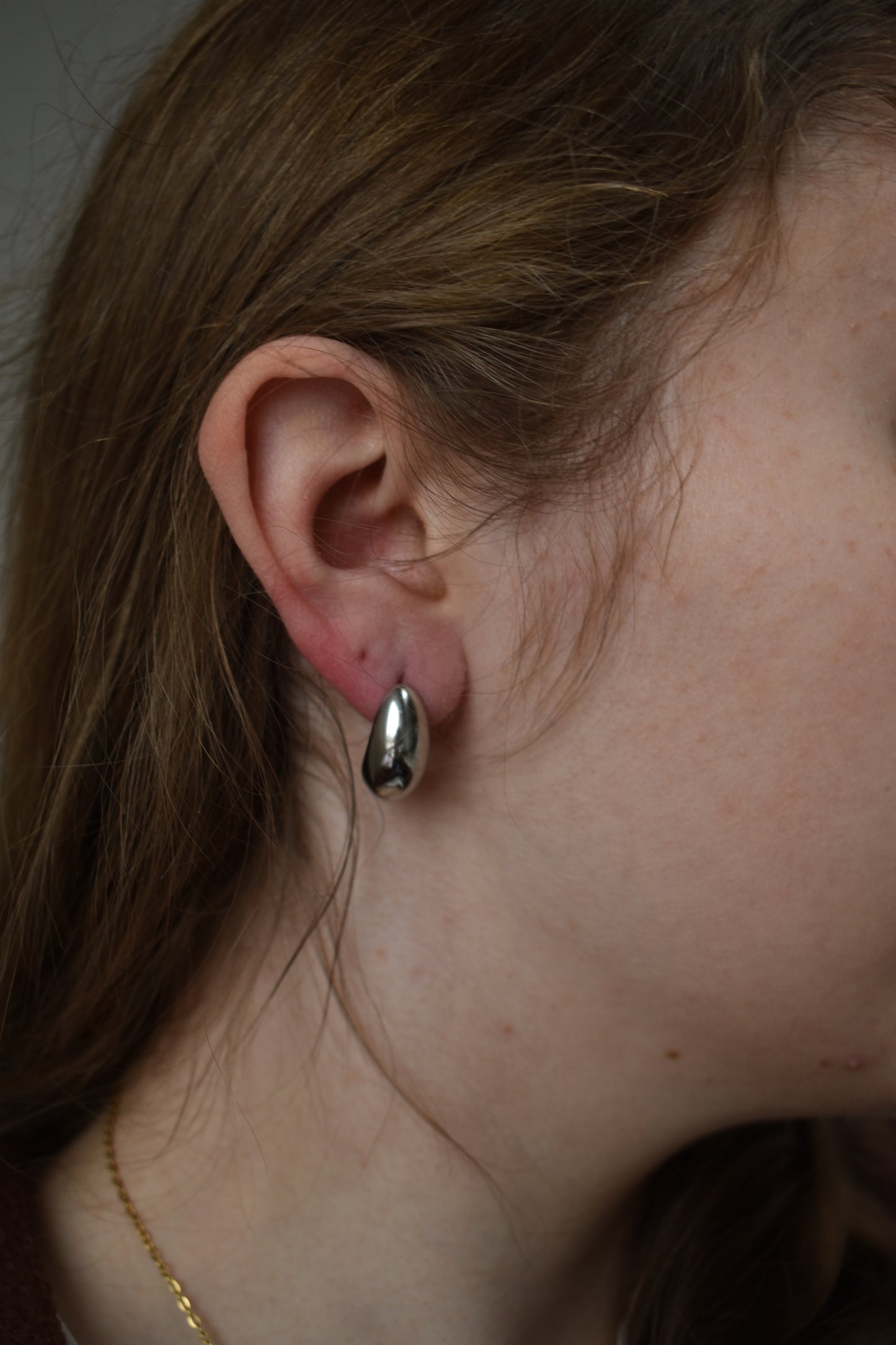 Teardrop Studs Silver