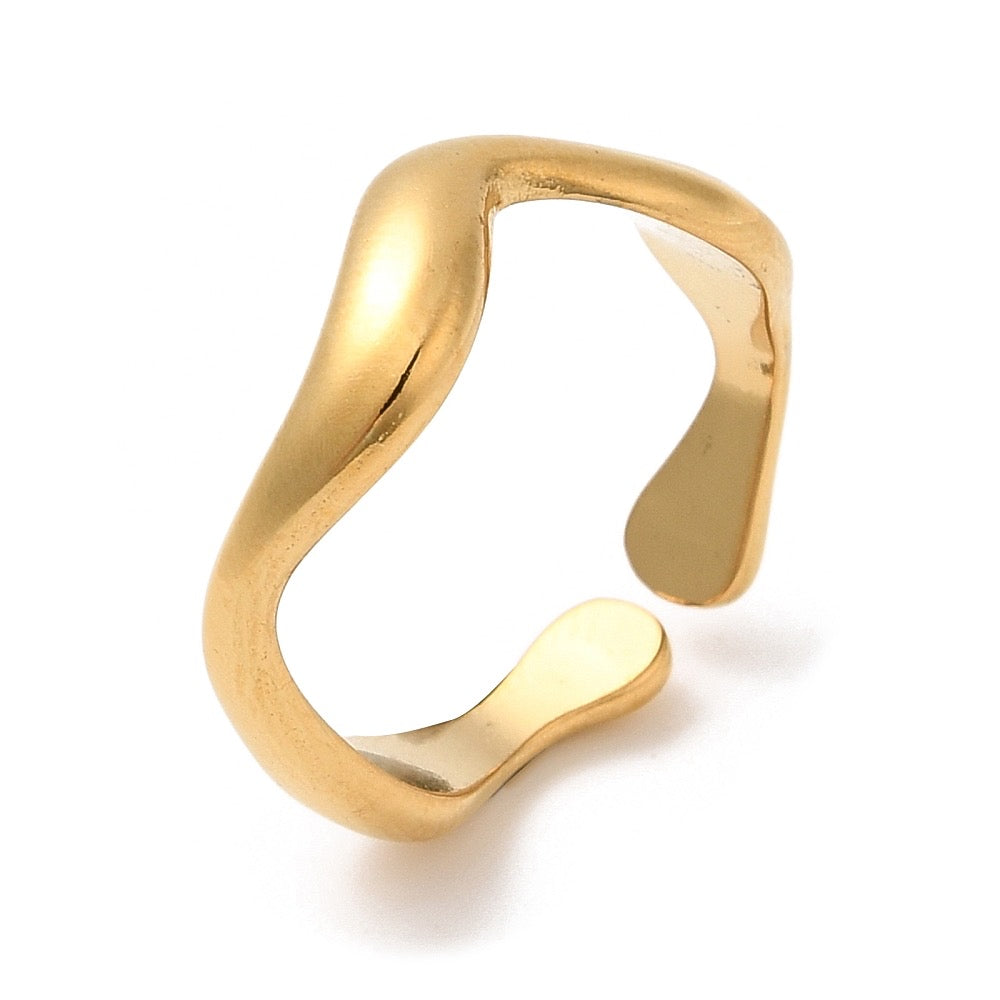 abstract gold ring