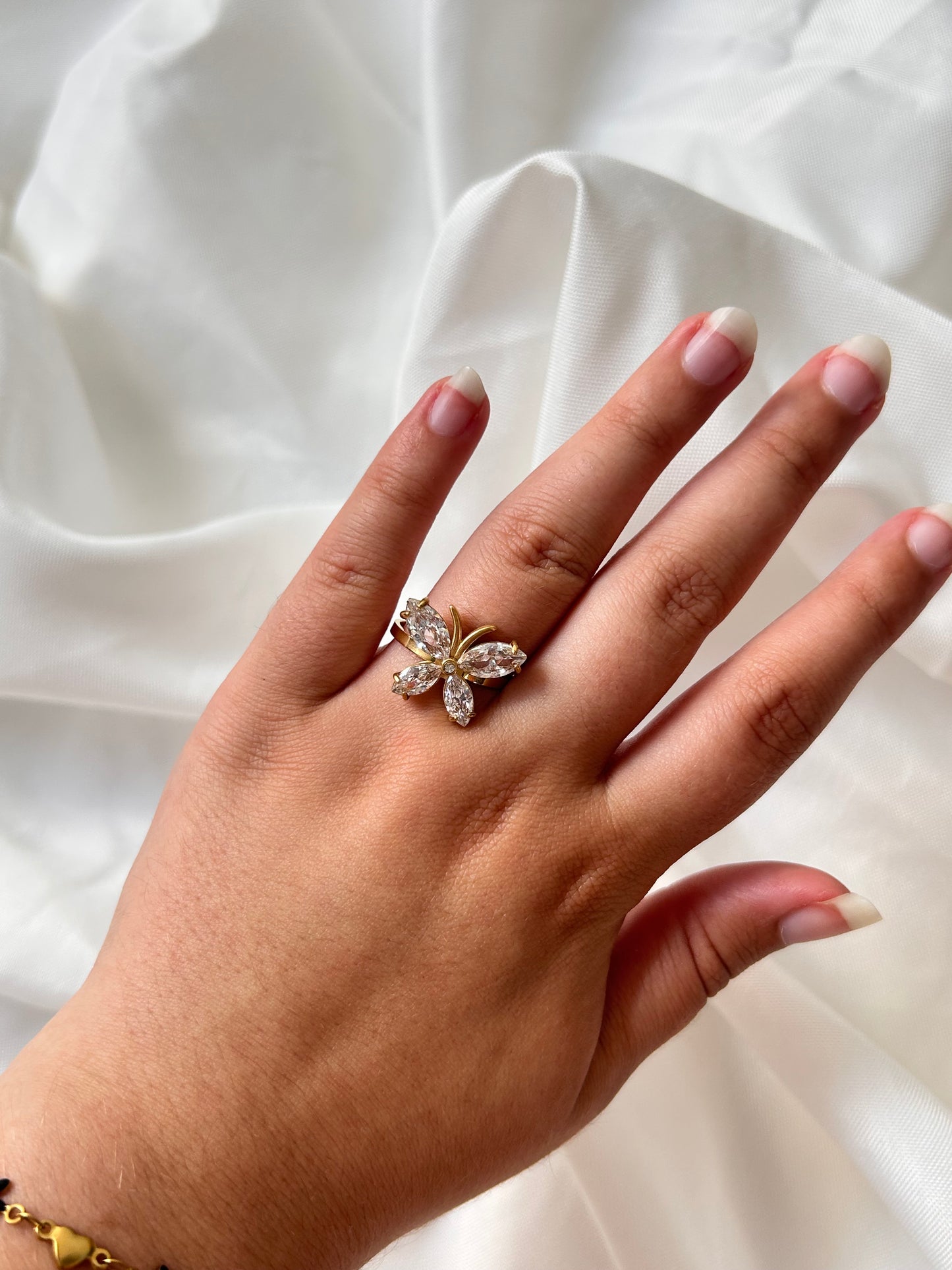 Crystal Butterfly Ring