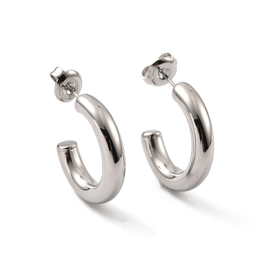 round silver hoops
