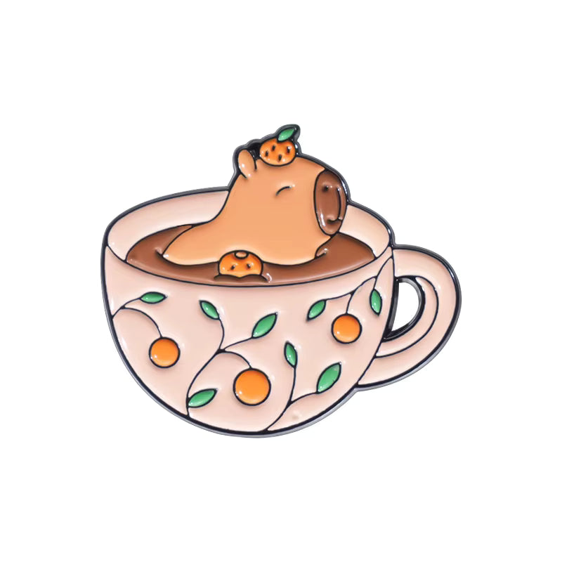 Capibara Tea Pin