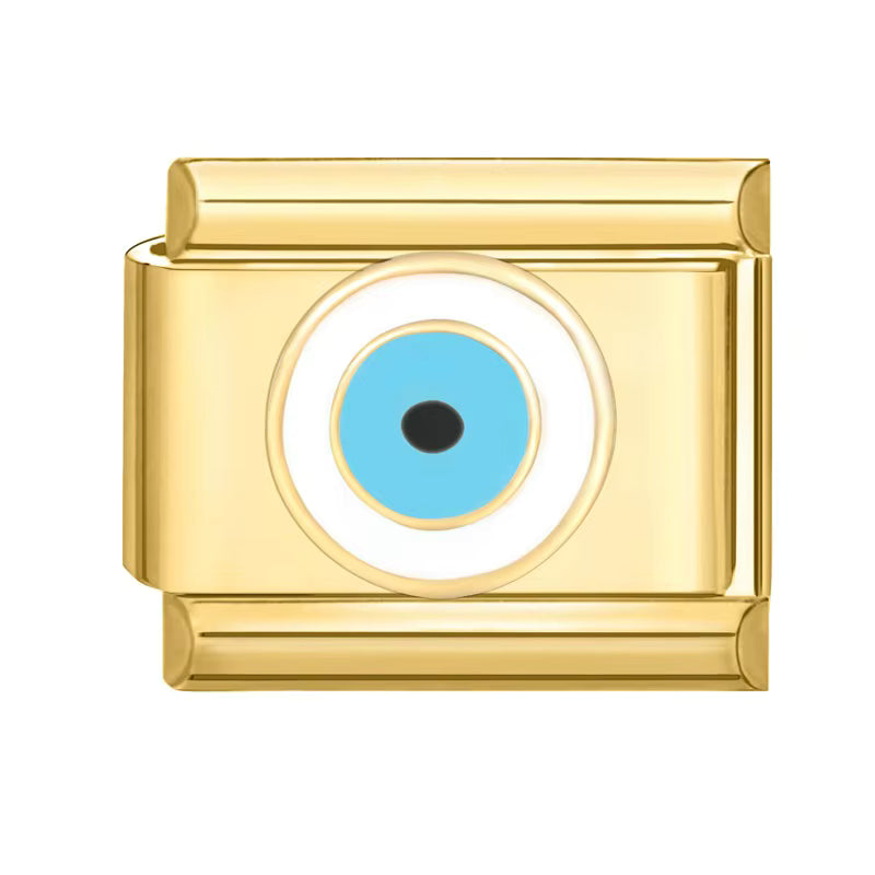 White Evil Eye Italian Charm