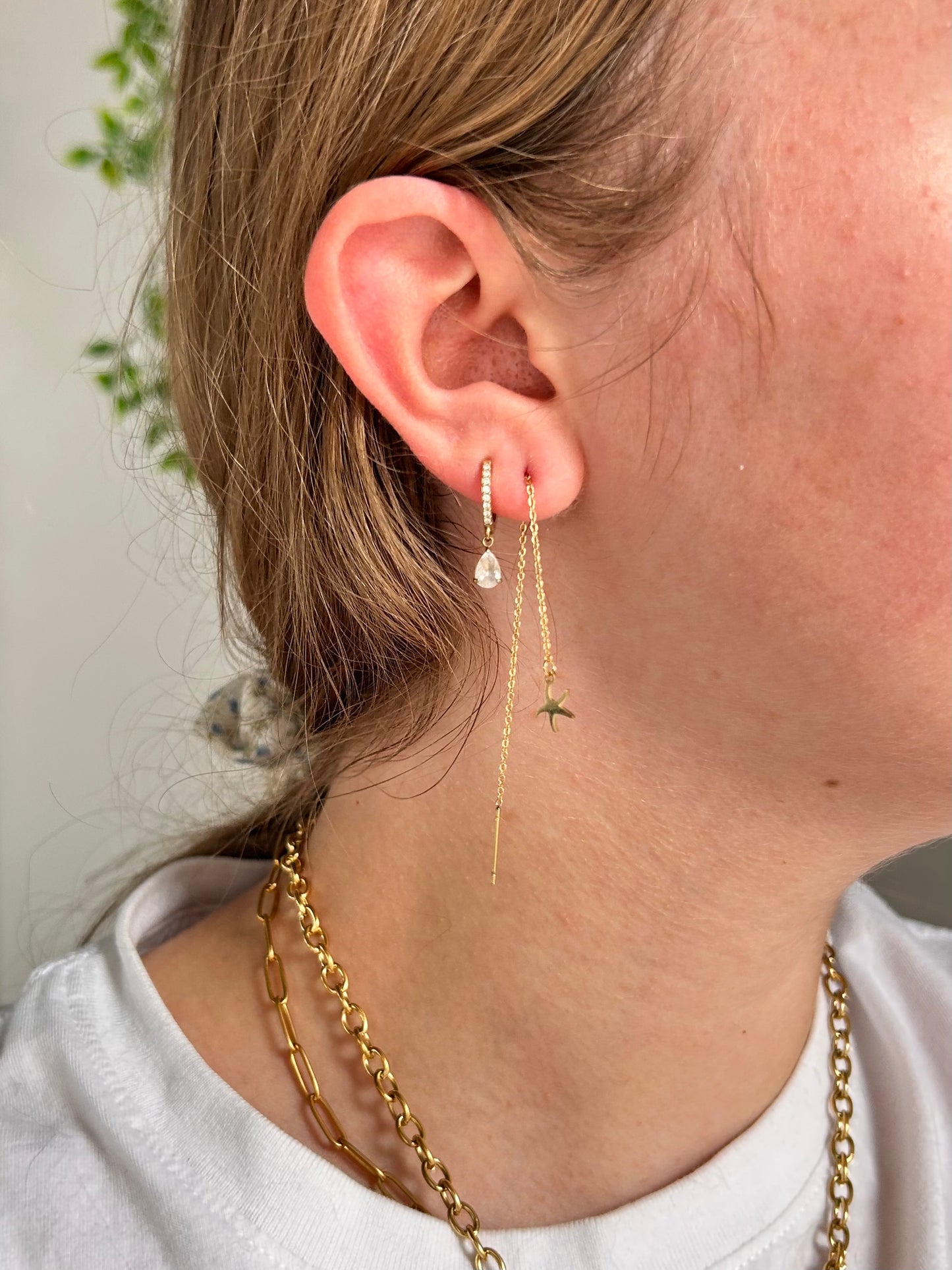 Long Seastar Earrings