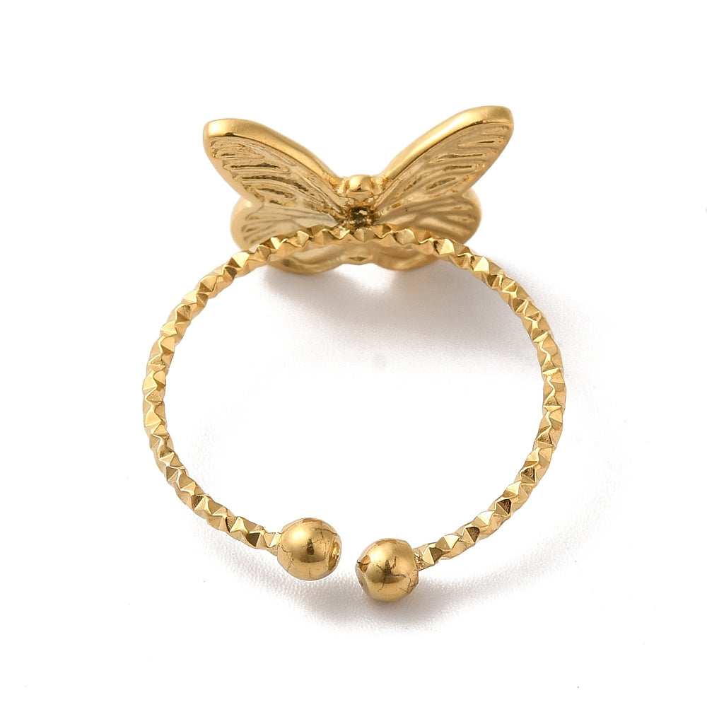 adjustable butterfly ring