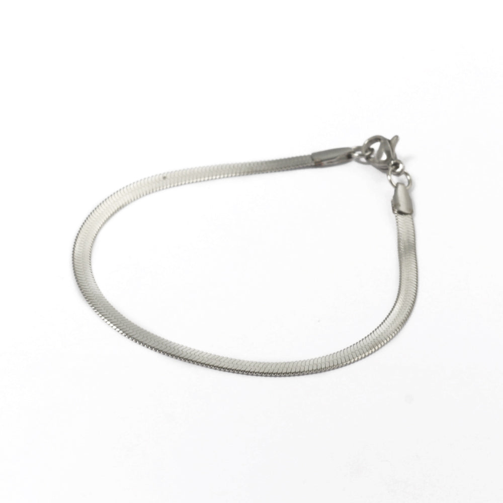 silver snake chain bracelet