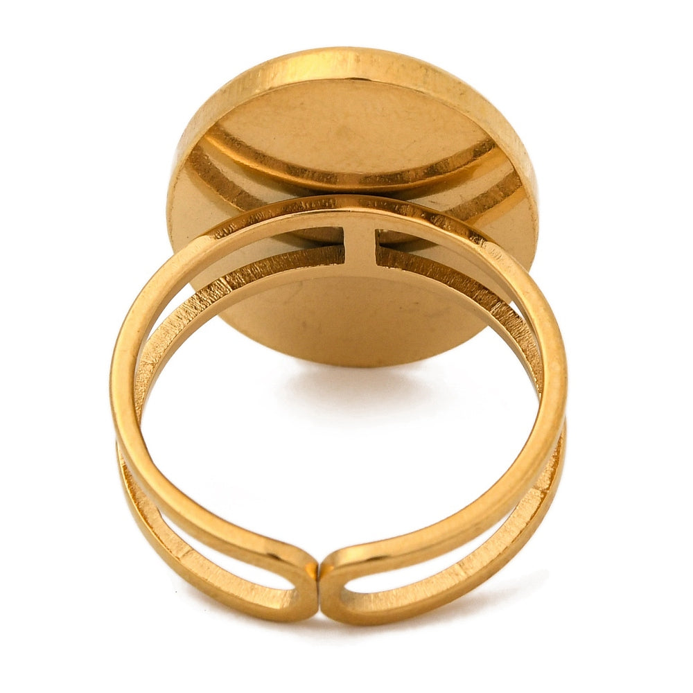 adjustable gold tigers eye ring