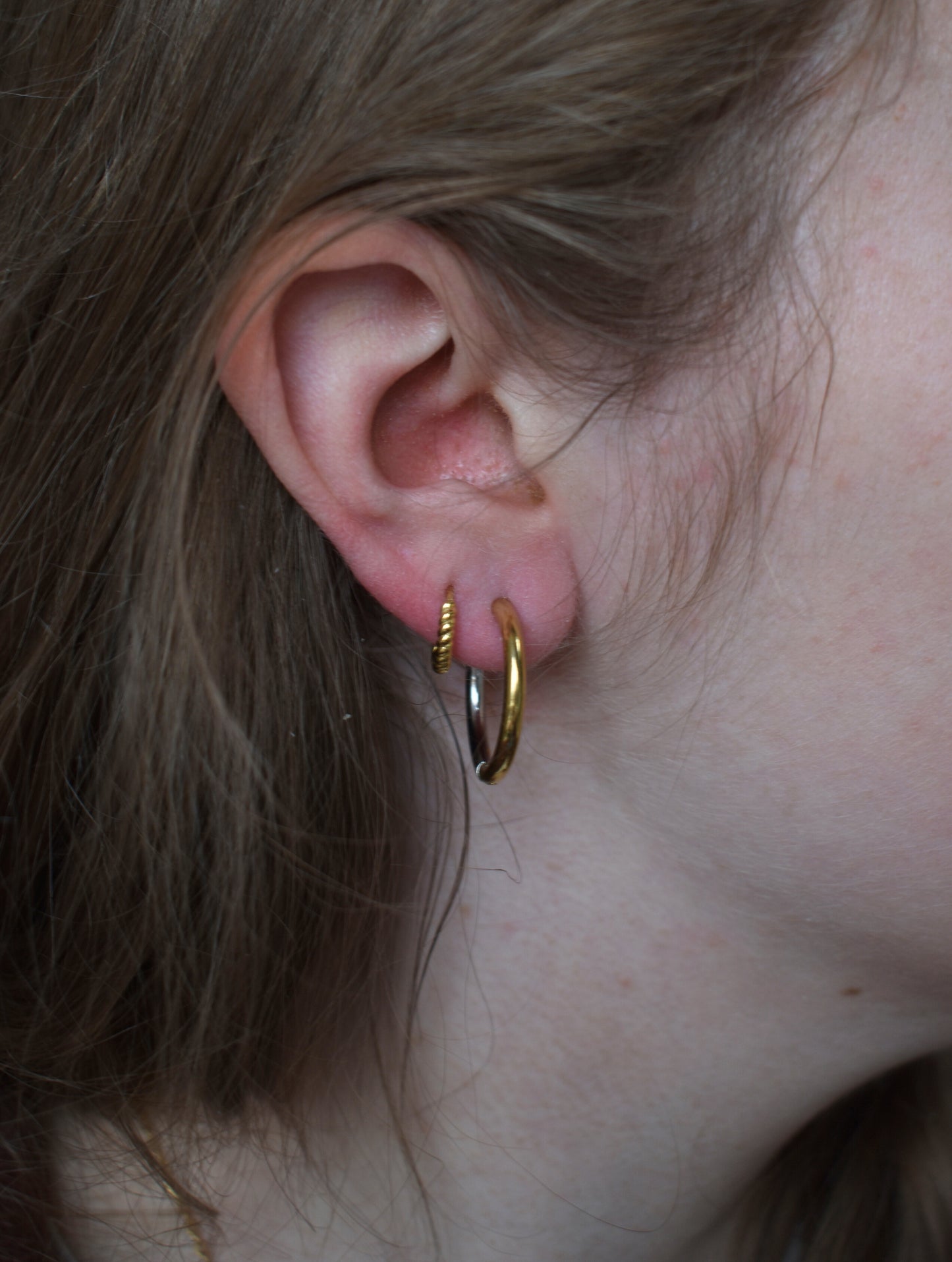 Mixed Metal Hoops 23mm