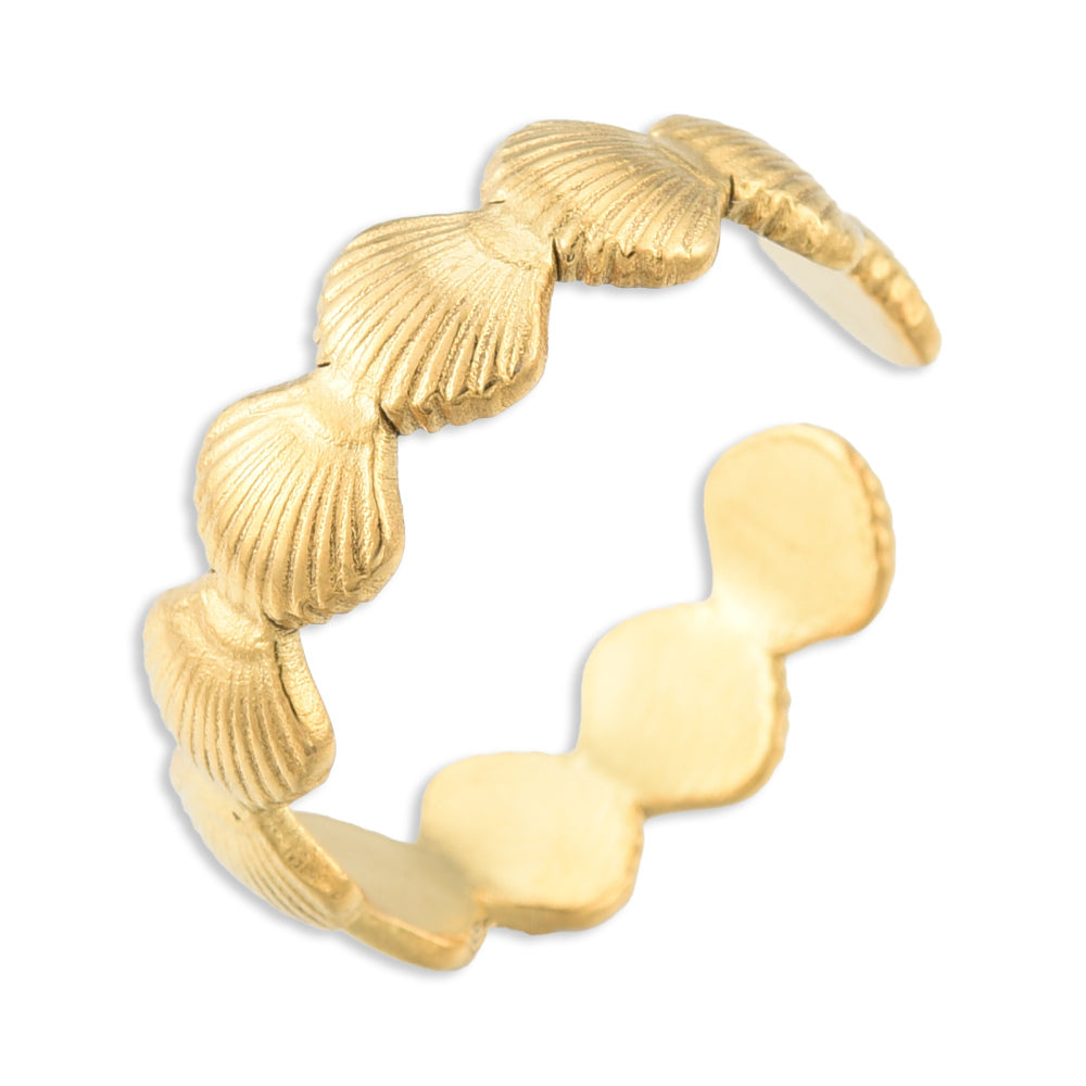 gold shell ring