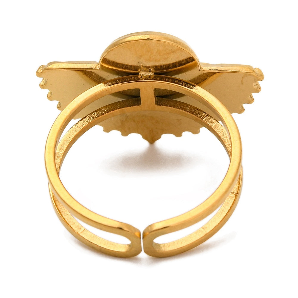 ring with tigers eye crystal