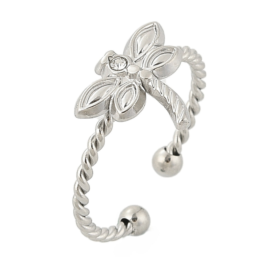 Mini Dragonfly Ring Silver
