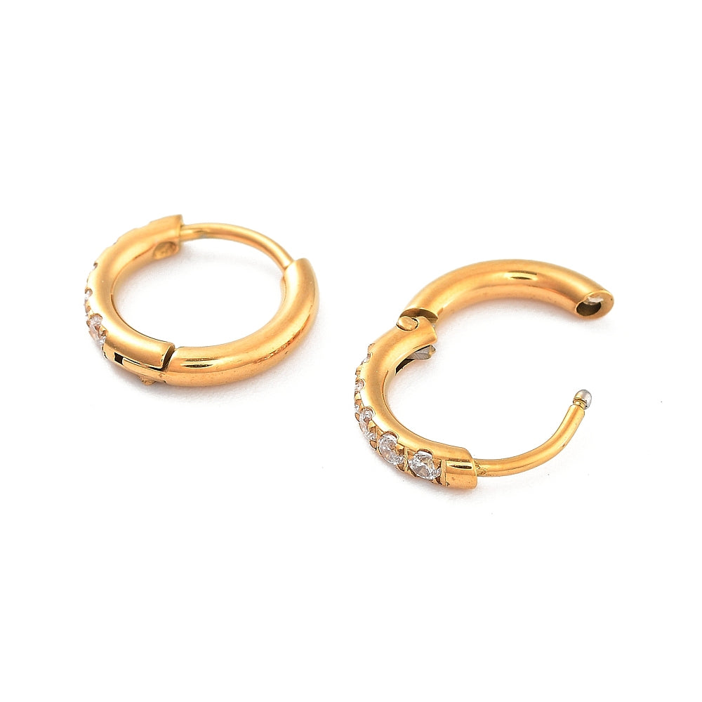 Crystal Hoops Gold