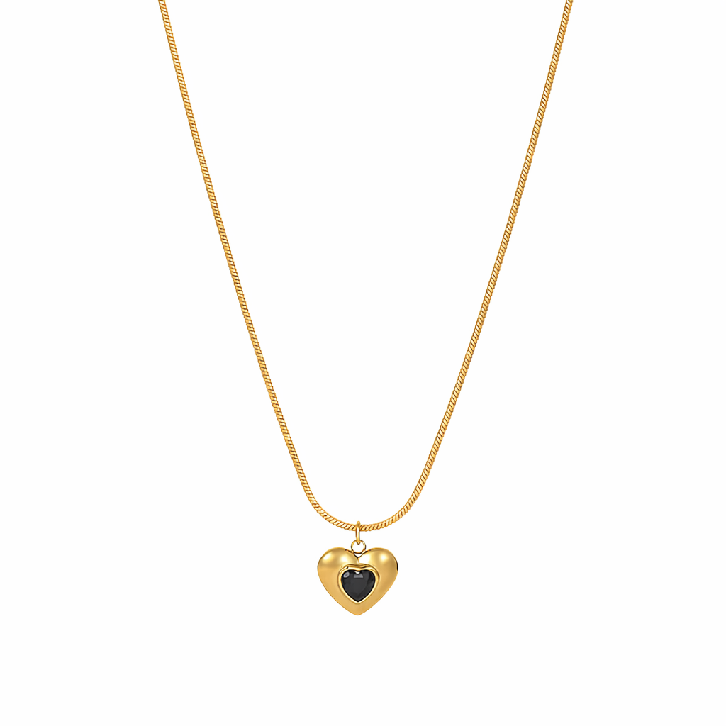 Black Heart Necklace