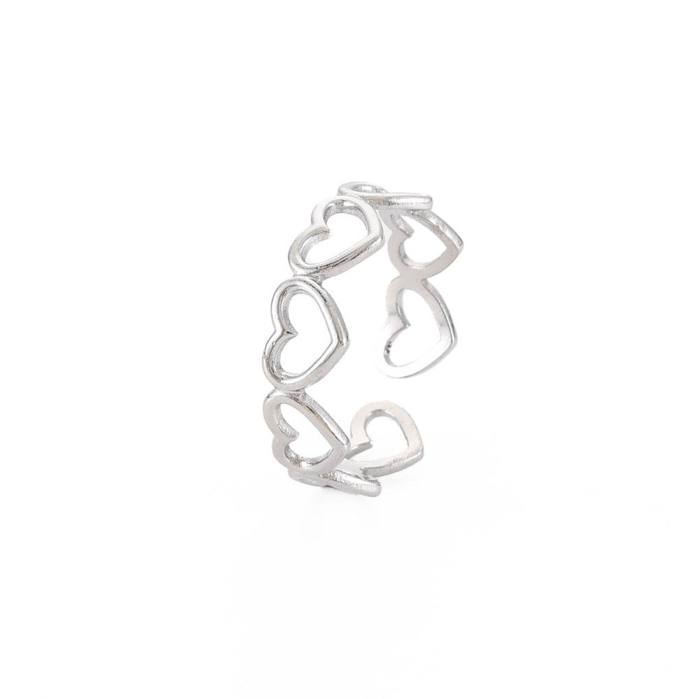 adjustable heart ring