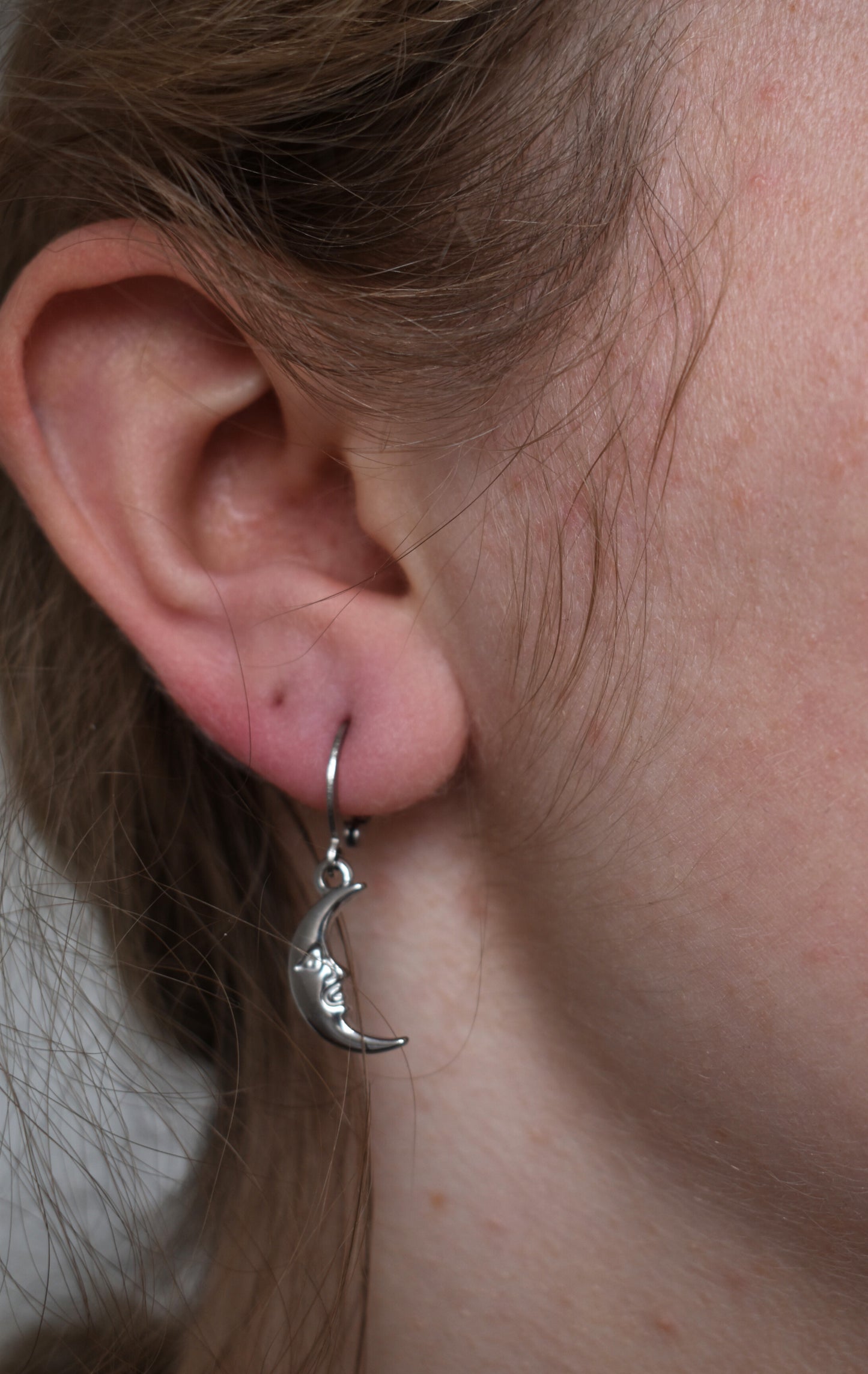 Moon Earrings Silver