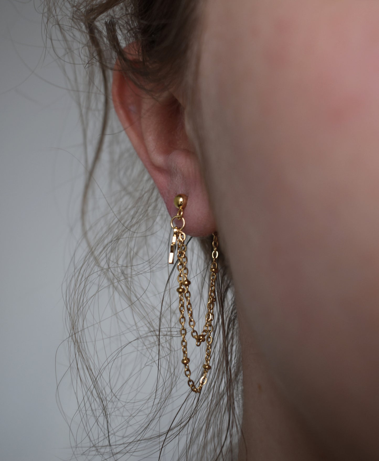 Star Chain Studs Gold