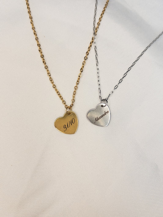 Engraved Heart Necklace